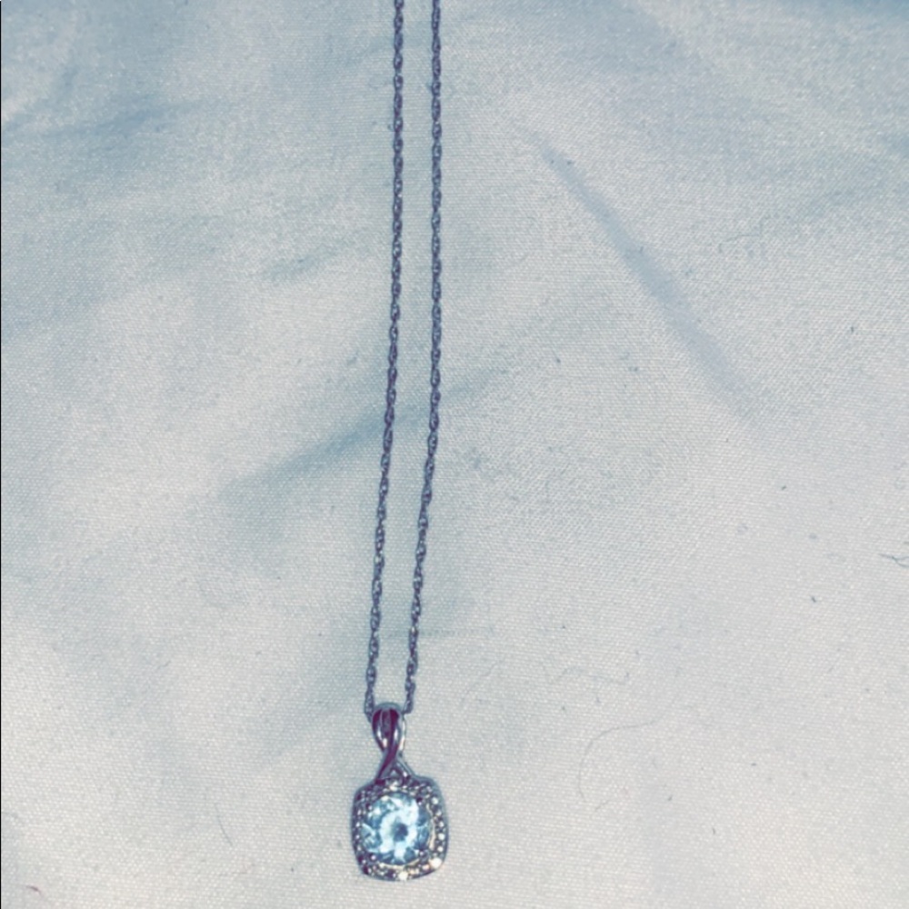 Aqua stone necklace